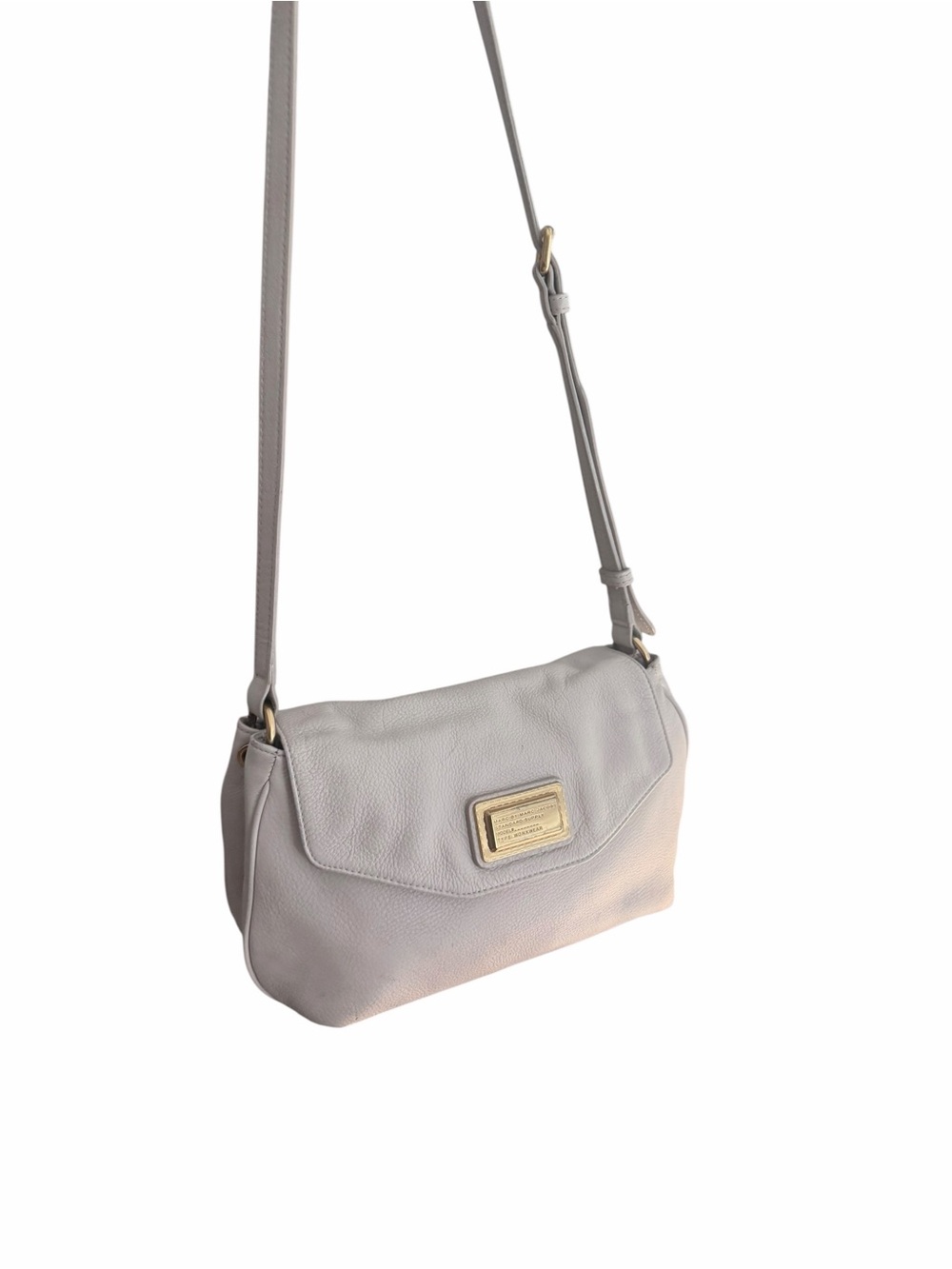 Marc Jacobs Pebbled Leather Crossbody in Ivory/Cream with Gold Hardware